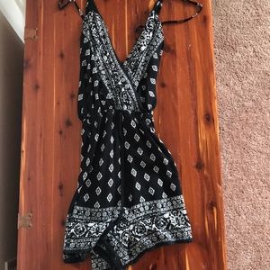 Deep V-Neck Romper